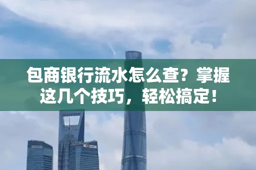 包商银行流水怎么查?掌握这几个技巧,轻松搞定!