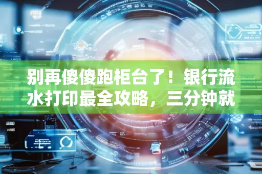 别再傻傻跑柜台了!银行流水打印最全攻略,三分钟就搞懂
