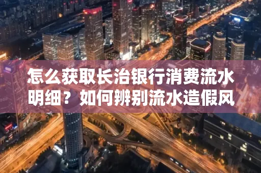 怎么获取长治银行消费流水明细?如何辨别流水造假风险?