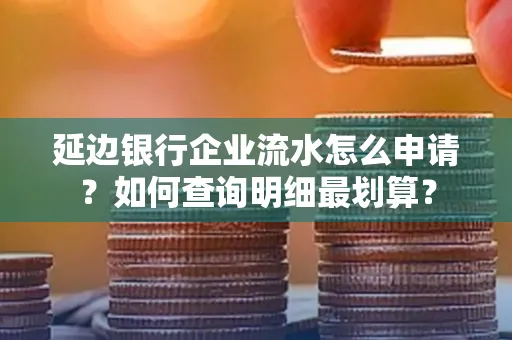 延边银行企业流水怎么申请？如何查询明细最划算？