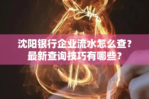 沈阳银行企业流水怎么查?最新查询技巧有哪些?