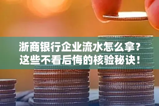 浙商银行企业流水怎么拿?这些不看后悔的核验秘诀!