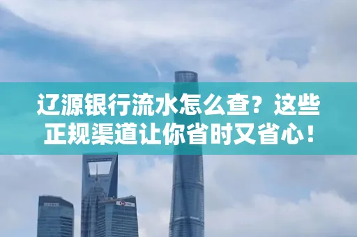 辽源银行流水怎么查?这些正规渠道让你省时又省心!