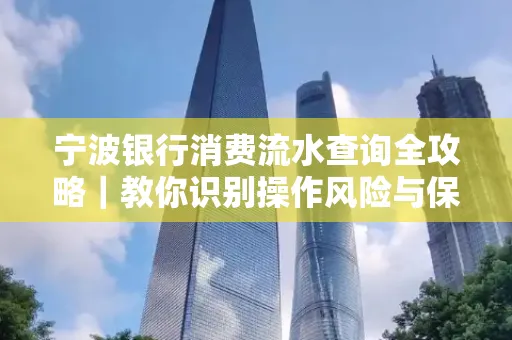 宁波银行消费流水查询全攻略|教你识别操作风险与保护隐私