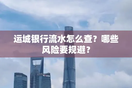 运城银行流水怎么查?哪些风险要规避?