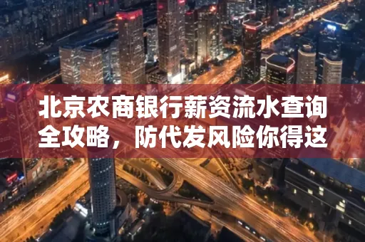 北京农商银行薪资流水查询全攻略,防代发风险你得这样做