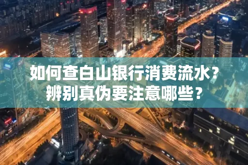 如何查白山银行消费流水?辨别真伪要注意哪些?