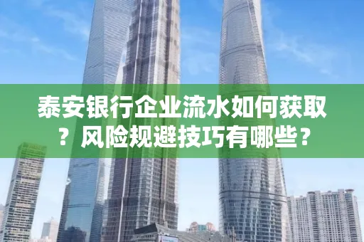 泰安银行企业流水如何获取?风险规避技巧有哪些?