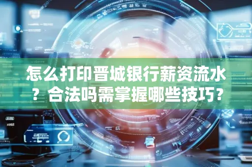 怎么打印晋城银行薪资流水?合法吗需掌握哪些技巧?