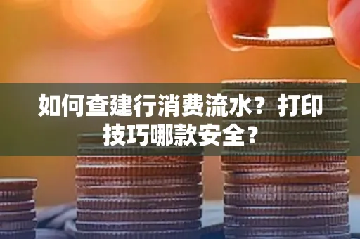 如何查建行消费流水?打印技巧哪款安全?